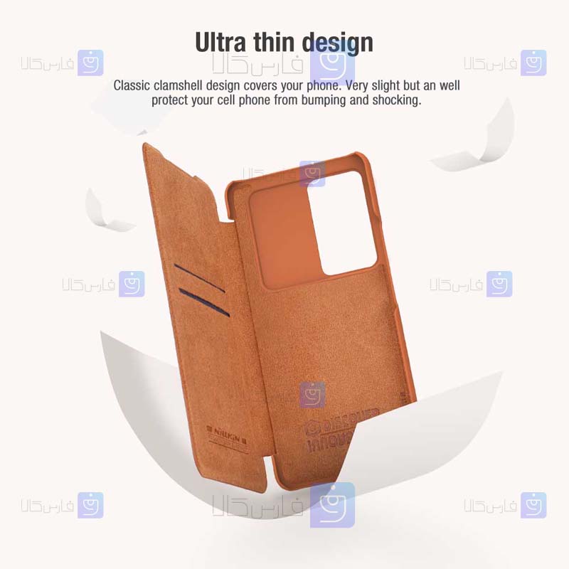 کیف چرمی نیلکین Xiaomi Redmi K50 مدل Qin Pro