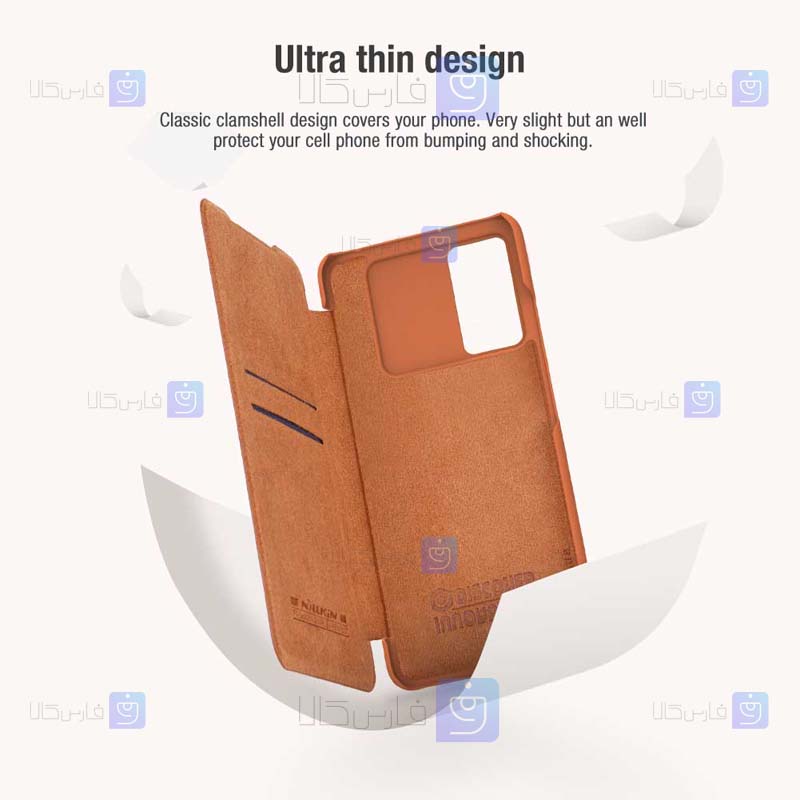 کیف چرمی نیلکین Xiaomi Redmi Note 11 Pro 4G Global مدل Qin Pro