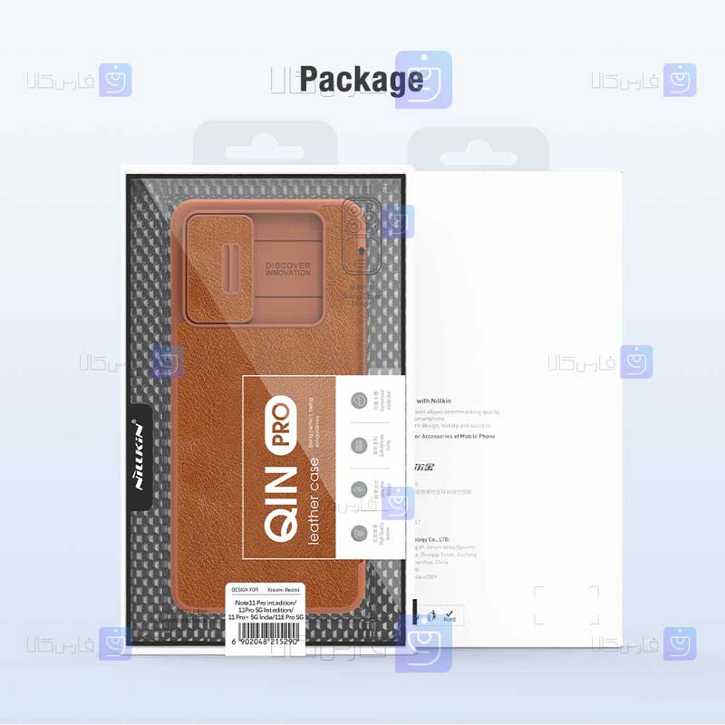 کیف چرمی نیلکین Xiaomi Redmi Note 11 Pro 4G Global مدل Qin Pro