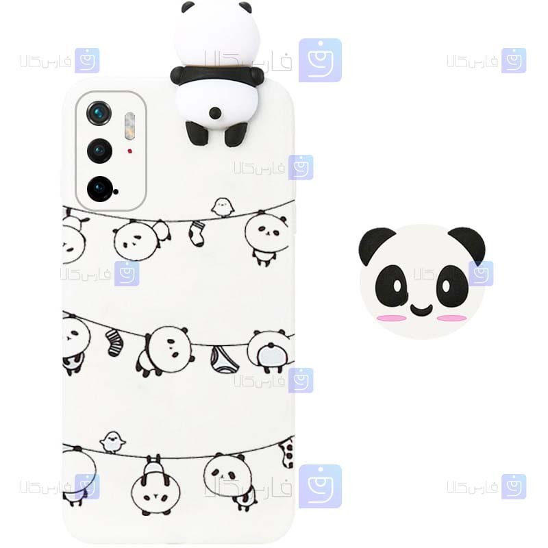 قاب طرح دار دخترانه Xiaomi Redmi Note 10 5G مدل Panda