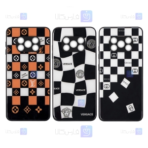 گارد پشت گلس گوشی Xiaomi Poco X3 مدل شطرنجی