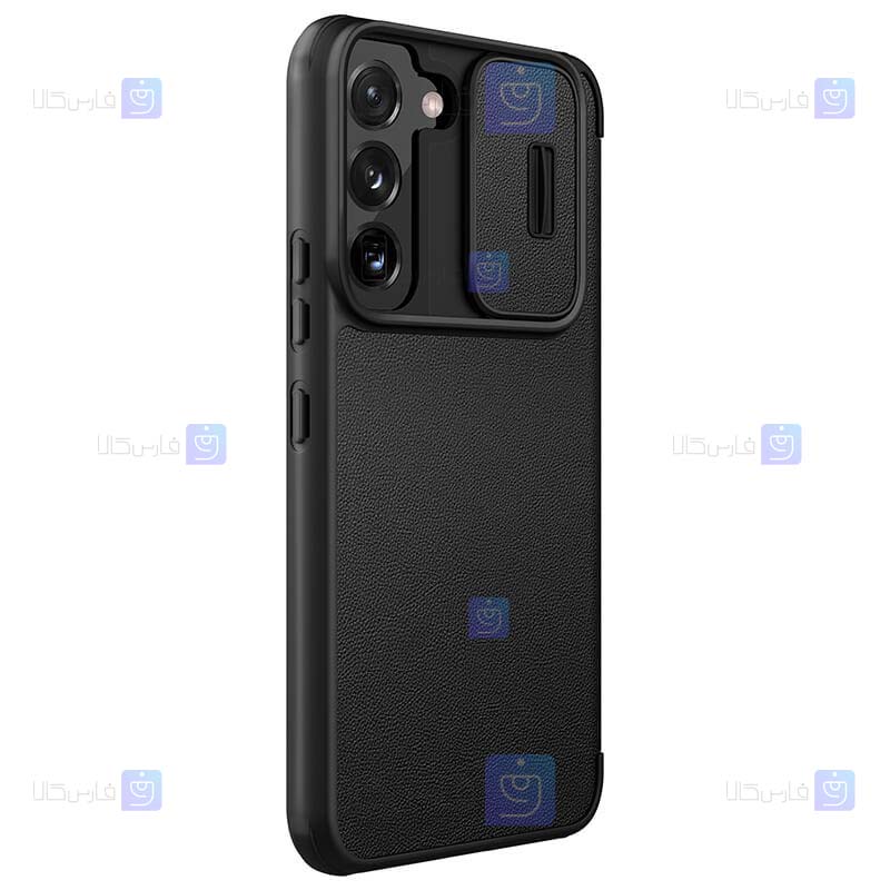 کیف چرمی پارچه ای نیلکین Samsung S22 مدل Qin Pro Plain Leather Cloth case