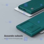 کیف چرمی پارچه ای نیلکین Samsung S22 Ultra مدل Qin Pro Plain Leather Cloth case