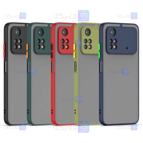 قاب پشت مات Xiaomi Poco X4 Pro 5G مدل محافظ لنزدار