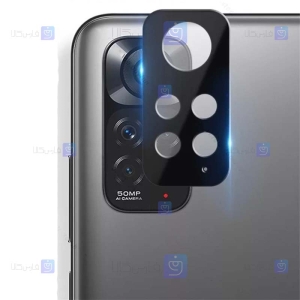 محافظ لنز شیشه ای Xiaomi Redmi Note 11 4G Global مدل حاشیه دار