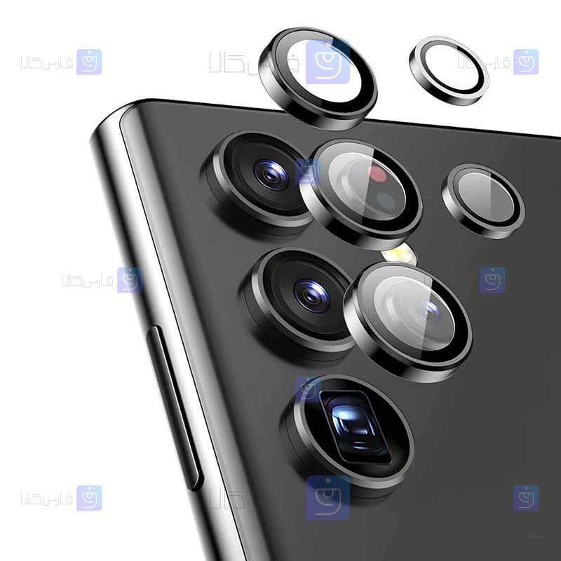 محافظ لنز فلزی Samsung Galaxy S22 Ultra مدل 3D Color