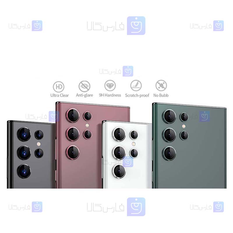 محافظ لنز فلزی Samsung Galaxy S22 Ultra مدل 3D Color