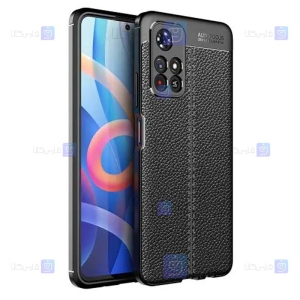 قاب طرح چرم محافظ لنز دار Xiaomi Redmi Note 11 Pro plus مدل Auto Focus