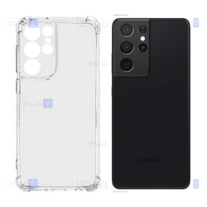 قاب کپسولی Samsung Galaxy S21 Ultra مدل ژله ای محافظ لنز دار
