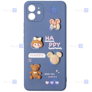 قاب عروسکی برجسته Apple iPhone 12 مدل Happy