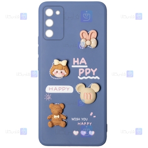 قاب عروسکی برجسته Samsung Galaxy A03s مدل Happy