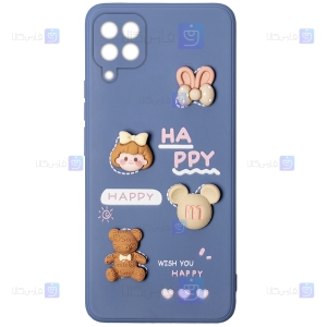 قاب عروسکی برجسته Samsung Galaxy A12 مدل Happy