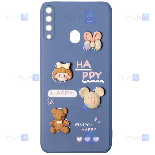 قاب عروسکی برجسته Samsung Galaxy A20s مدل Happy