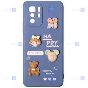 قاب عروسکی برجسته Xiaomi Poco X3 GT مدل Happy