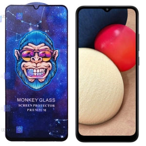 گلس فول گوشی سامسونگ Samsung Galaxy A02s مدل Monkey Premium