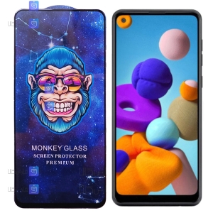 گلس فول گوشی سامسونگ Samsung Galaxy A21 مدل Monkey Premium