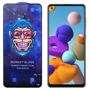 گلس فول گوشی سامسونگ Samsung Galaxy A21s مدل Monkey Premium