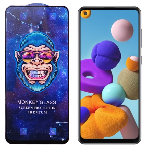 گلس فول گوشی سامسونگ Samsung Galaxy A21s مدل Monkey Premium