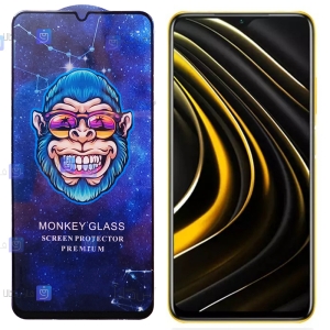 گلس فول گوشی شیائومی Xiaomi Poco M3 مدل Monkey Premium