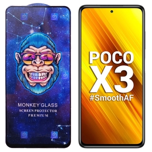 گلس فول گوشی شیائومی Xiaomi Poco X3 مدل Monkey Premium