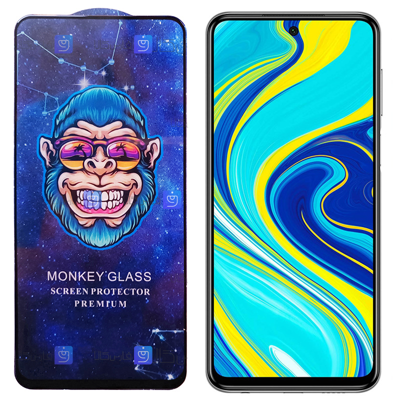 گلس فول گوشی شیائومی Xiaomi Redmi Note 10 Lite مدل Monkey Premium