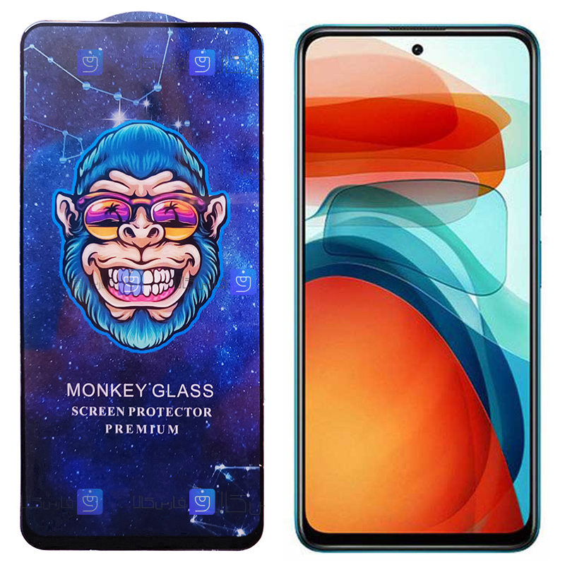 گلس فول گوشی شیائومی Xiaomi Redmi Note 10 Pro 5G مدل Monkey Premium