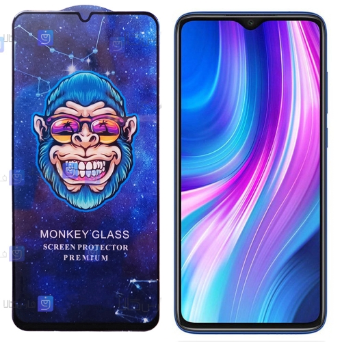 گلس فول گوشی شیائومی Xiaomi Redmi Note 8 Pro مدل Monkey Premium