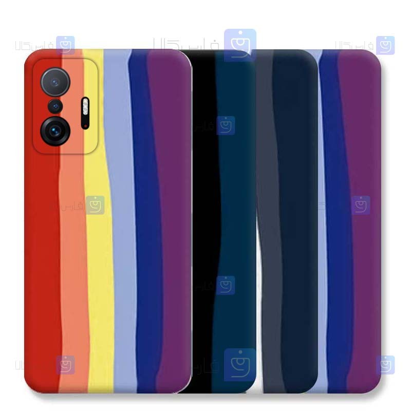 قاب سیلیکونی Xiaomi 11T مدل رنگین کمانی