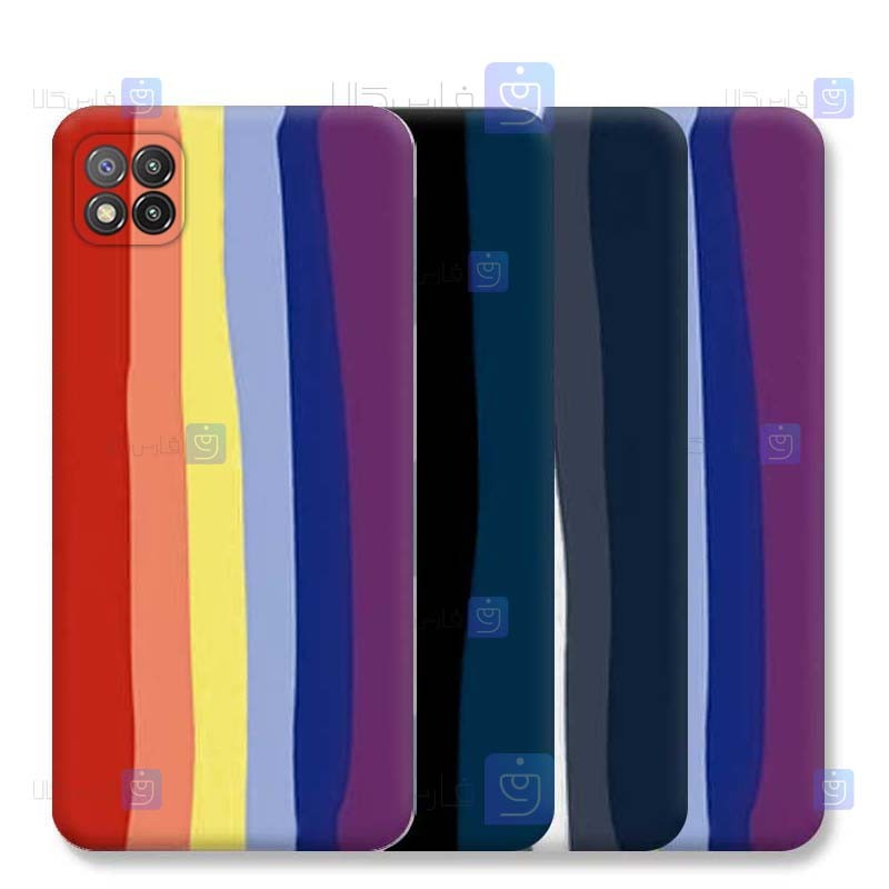 قاب سیلیکونی Xiaomi Poco C3 مدل رنگین کمانی