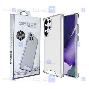 قاب شیشه ای – ژله ای Samsung Galaxy S22 Ultra مدل Space Collection با محافظ لنز