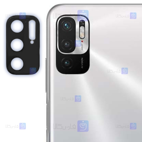 محافظ لنز شیشه ای Xiaomi Redmi Note 10 5G مدل حاشیه دار