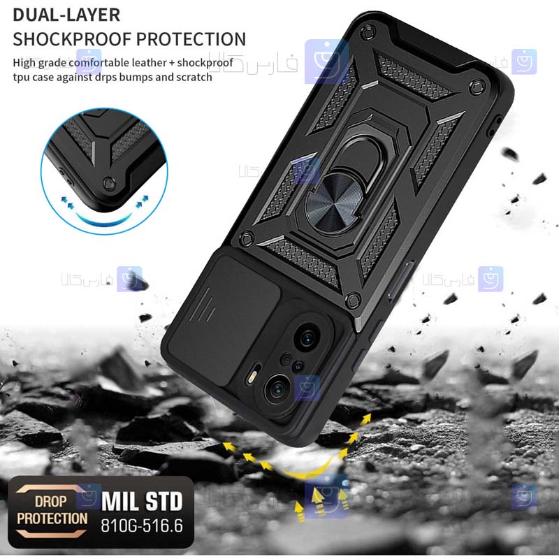 قاب گوشی Xiaomi Redmi K40 مدل ضد ضربه کم شیلد