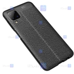قاب طرح چرم Samsung Galaxy A12 مدل Auto Focus