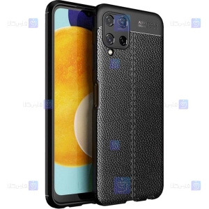 قاب طرح چرم محافظ لنز دار Samsung Galaxy A22 4G مدل Auto Focus