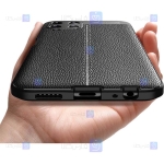 قاب طرح چرم محافظ لنز دار Samsung Galaxy A22 4G مدل Auto Focus