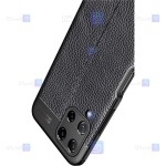 قاب طرح چرم محافظ لنز دار Samsung Galaxy A22 4G مدل Auto Focus