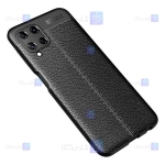 قاب طرح چرم محافظ لنز دار Samsung Galaxy A22 4G مدل Auto Focus