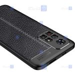 قاب طرح چرم محافظ لنز دار Xiaomi Poco M4 Pro 5G مدل Auto Focus