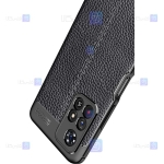 قاب طرح چرم محافظ لنز دار Xiaomi Poco M4 Pro 5G مدل Auto Focus