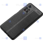 قاب طرح چرم محافظ لنز دار Xiaomi Poco M4 Pro 5G مدل Auto Focus