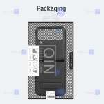 قاب چرمی نیلکین Samsung Galaxy Z Flip 3 5G مدل Qin Vegan leather
