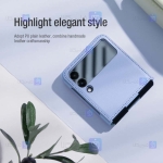 قاب چرمی نیلکین Samsung Galaxy Z Flip 4 5G مدل Qin Vegan leather