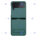 قاب چرمی نیلکین Samsung Galaxy Z Flip 4 5G مدل Qin Vegan leather