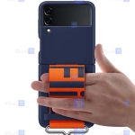 قاب سیلیکونی اصلی Samsung Galaxy Z Flip 3 5G مدل بند دار