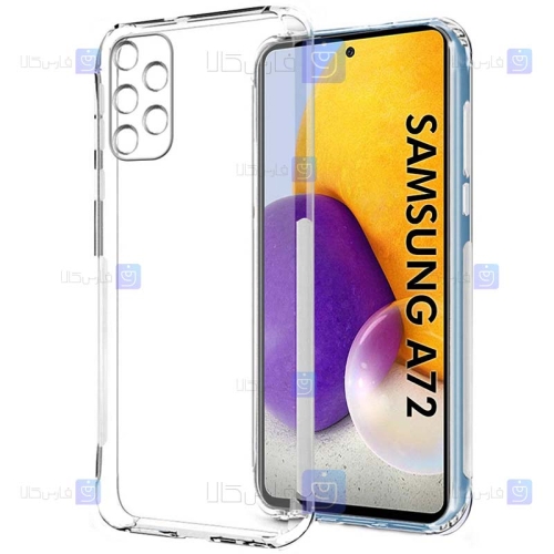 قاب گوشی Samsung Galaxy A72 مدل پشت کریستالی محافظ لنزدار
