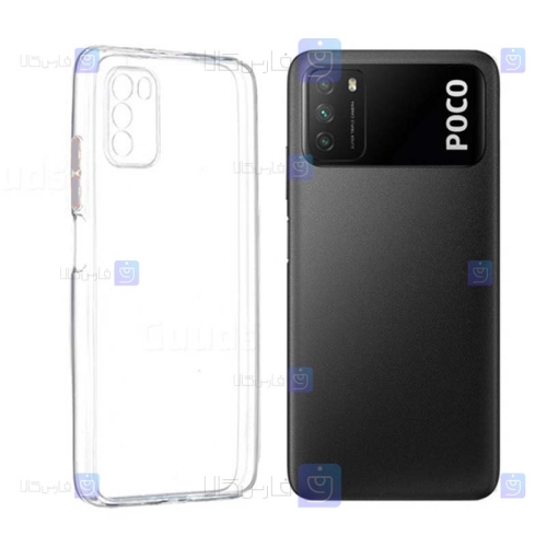 قاب گوشی Xiaomi Poco M3 مدل پشت کریستالی محافظ لنزدار