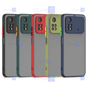 قاب گوشی Xiaomi Poco M4 Pro 4G مدل پشت مات محافظ لنزدار