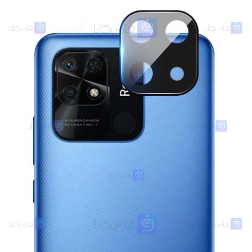 محافظ لنز شیشه ای Xiaomi Redmi 10C مدل حاشیه دار