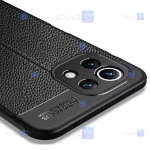 قاب طرح چرم محافظ لنز دار Xiaomi Mi 11 Lite مدل Auto Focus