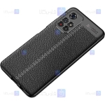 قاب طرح چرم محافظ لنز دار Xiaomi Redmi Note 11 5G مدل Auto Focus
